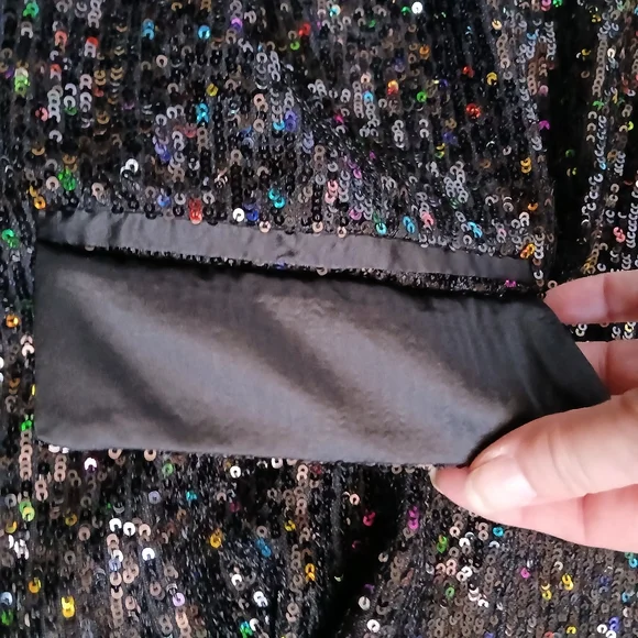 NWT MILLY Confetti Sequin Fitted Blazer in Black Multi - Picture 7 of 16